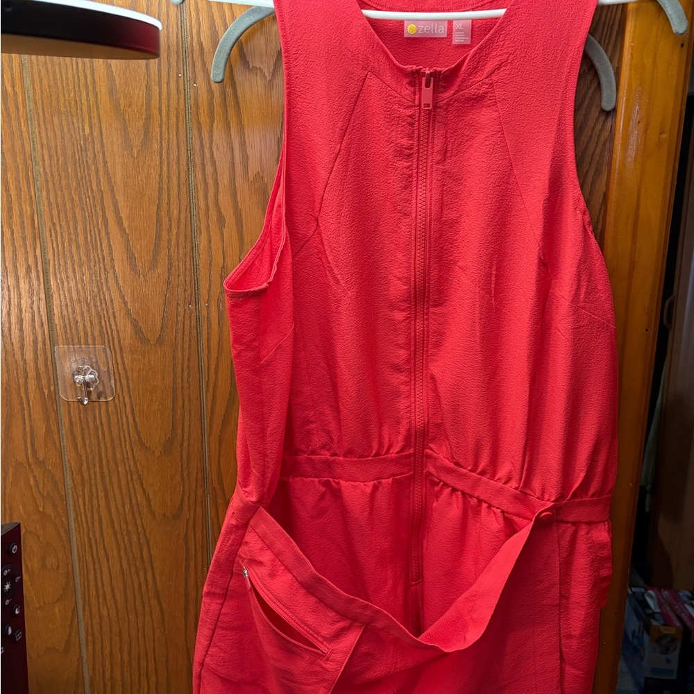 Zella Vibrant Red Textured Top